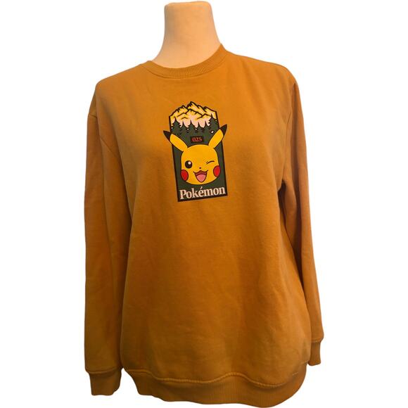 Pokémon Pikachu Graphic Sweatshirt, Mustard Yellow, Youth XXL - Picture 1 of 4